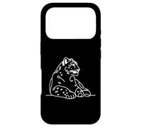 Custodia per iPhone 17 Pro Snow Leopard Big Cat Line Art Mammal Art Zoologo