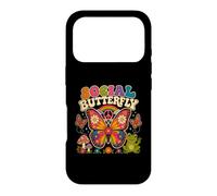 Custodia per iPhone 17 Pro Sociale Farfalla Hippie Fiore Potenza Pace Vibes Ragazze Felice