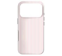 Custodia per iPhone 17 Pro Soft Blush Pink Pinstripe English Country Garden Design