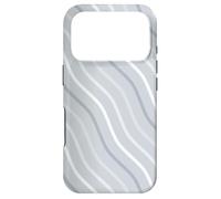 Custodia per iPhone 17 Pro Soft Gradient Gray Diagonal Waves Lines Curves Waves Pattern