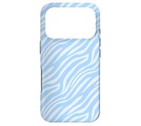 Custodia per iPhone 17 Pro Soft Light Blue Wavy Free Lines Relaxing Art Nouveau Pattern