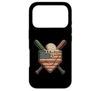 Custodia per iPhone 17 Pro Softball Drip Camo T-Shirt - Bandiera USA Home Plate Patriotic