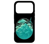 Custodia per iPhone 17 Pro Solarpunk Skyline Botanica Cupola e Turbina Futuristica