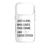 Custodia per iPhone 17 Pro solo una ragazza che ama True Crime e Cross Stitch