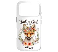 Custodia per iPhone 17 Pro Solo una ragazza che ama volpi e fiori per ragazze amanti della volpe