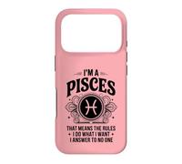 Custodia per iPhone 17 Pro Sono un Pesci I Make The Rules Divertente Segno Zodiacale Compleanno