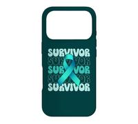 Custodia per iPhone 17 Pro Sopravvissuta a violenza sessuale, nastro verde acqua