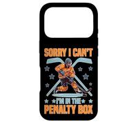 Custodia per iPhone 17 Pro Sorry I Can't I'm In The Penalty Box Giocatore di hockey -