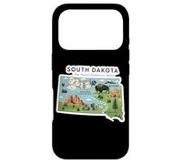 Custodia per iPhone 17 Pro South Dakota Mappa del Dakota del Sud con il Monte Rushmore