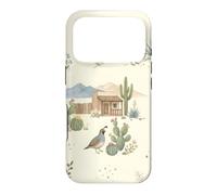Custodia per iPhone 17 Pro Southwestern Ranch Bunny Uccello Cactus Paese Acquerello