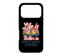 Custodia per iPhone 17 Pro Souvenir per le vacanze "La vita è migliore a Porto Santo Stefano!"