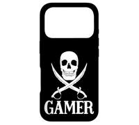 Custodia per iPhone 17 Pro Spade pirata del giocatore con l'attrezzatura di gioco del cranio per i giochi dei pirati