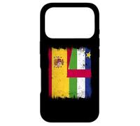 Custodia per iPhone 17 Pro Spagna Repubblica Centrafricana Mezza bandiera Spagnola CAR Roots