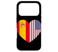 Custodia per iPhone 17 Pro Spain and USA Flags: United in Friendship and Pride