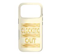 Custodia per iPhone 17 Pro Spegnere l'inglese Pausa CLOCKING OUT Dopo il Lavoro