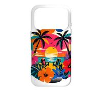 Custodia per iPhone 17 Pro Spiaggia tropicale Tramonto Paradiso Retro Estate Vacanza