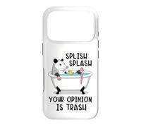 Custodia per iPhone 17 Pro Splish Splash La tua opinione è Trash Opossum Bath