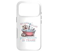 Custodia per iPhone 17 Pro Splish Splash La tua opinione è Trash Raccoon