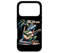 Custodia per iPhone 17 Pro St. Croix Iguana suonare la chitarra sotto una palma