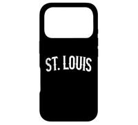Custodia per iPhone 17 Pro St Louis Missouri bianco invecchiato testo vintage retrò