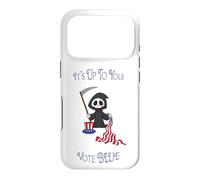 Custodia per iPhone 17 Pro Sta a te votare Blue Grim Reaper Elezione politica
