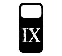 Custodia per iPhone 17 Pro Stampa numero romano 9 IX ~ Nove