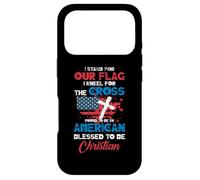 Custodia per iPhone 17 Pro Stand For Flag Kneel For Cross Proud Be American Christian