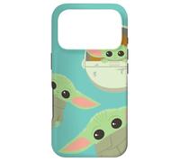 Custodia per iPhone 17 Pro Star Wars The Mandalorian Grogu Triple Threat Azzurro