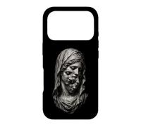 Custodia per iPhone 17 Pro Statua Estetica Oscura Cascata Volti Velati Arte Surreale