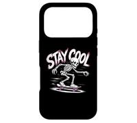 Custodia per iPhone 17 Pro Stay Cool Man Cool Skeleton Skate Meme - Stay Chill and Ride