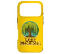 Custodia per iPhone 17 Pro Stay Grounded Weeping Willow Tree Nature Citazione Design