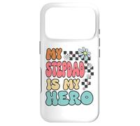 Custodia per iPhone 17 Pro Stepdad Hero Cute Retro Floral Fathers Day Appreciation