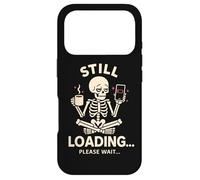 Custodia per iPhone 17 Pro Still Loading Stanco Groggy Scheletro Caffè Divertente Design Meme