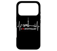 Custodia per iPhone 17 Pro Stoccarda Skyline Battito del Cuore Germania Amo Stuttgart