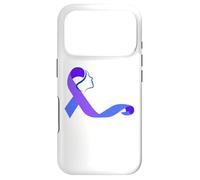 Custodia per iPhone 17 Pro Suicide Survivor Ribbon Donne Prevenzione Viola Blu Nastri