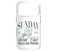Custodia per iPhone 17 Pro Sunday Club Padel Crew Walls Are Friends Graphic