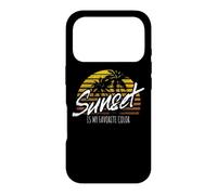 Custodia per iPhone 17 Pro Sunset My Favorite Color Tramonto Surfer Palme Spiaggia