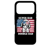 Custodia per iPhone 17 Pro Super Bad Doodle Papà doodle dorato labradoodle divertente cane papà