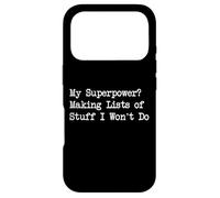 Custodia per iPhone 17 Pro Superpower fare elenchi di cose che non farò
