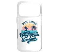 Custodia per iPhone 17 Pro Surf al tramonto California Dreamin USA Surfer