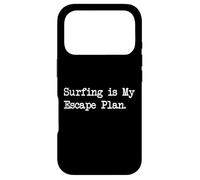 Custodia per iPhone 17 Pro Surfing is My Escape Plan Divertente Surf Citazioni Abbigliamento