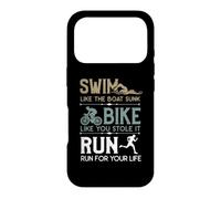 Custodia per iPhone 17 Pro Swim Bike Run Cooles - Bicicletta da triathlon