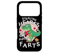 Custodia per iPhone 17 Pro T-Rex Dinosaur Stealing Hearts and Blasting Farts
