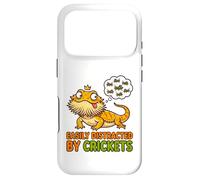 Custodia per iPhone 17 Pro T-shirt divertente con drago barbuto distratto da crickets