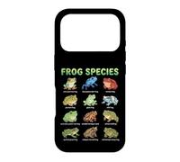 Custodia per iPhone 17 Pro Tabella dei nomi delle specie di rana per bambini Guida all'apprendimento delle rane carine