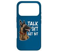Custodia per iPhone 17 Pro Talk Sh_t Get Bit Belga Malinois Amante