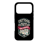 Custodia per iPhone 17 Pro tattoos because adulting is hard and i deserve stickers