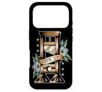 Custodia per iPhone 17 Pro Tatuaggio tradizionale a ghigliottina, con mento in su, medievale