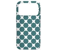 Custodia per iPhone 17 Pro Teal White Circle With Corners Star Oceanic Nautical Pattern