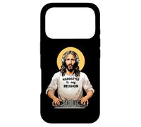 Custodia per iPhone 17 Pro Techno Merch HARDSTYLE IS MY RELIGION Jesus Hardstyle